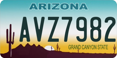 AZ license plate AVZ7982