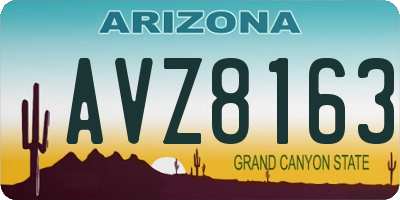 AZ license plate AVZ8163