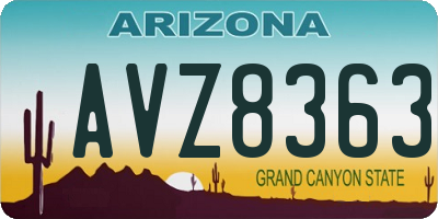 AZ license plate AVZ8363
