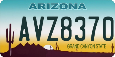AZ license plate AVZ8370