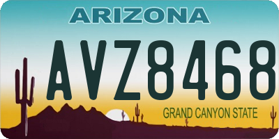 AZ license plate AVZ8468