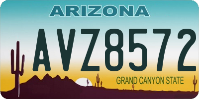 AZ license plate AVZ8572