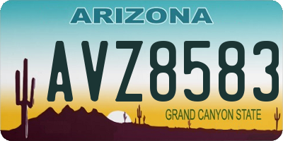 AZ license plate AVZ8583