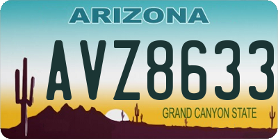 AZ license plate AVZ8633