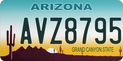 AZ license plate AVZ8795