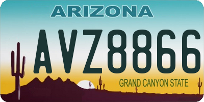 AZ license plate AVZ8866