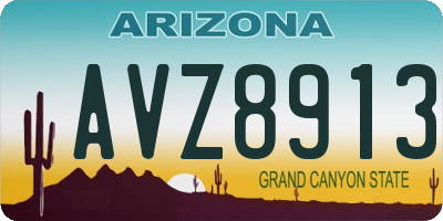 AZ license plate AVZ8913