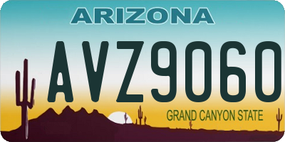 AZ license plate AVZ9060