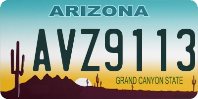 AZ license plate AVZ9113