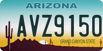 AZ license plate AVZ9150