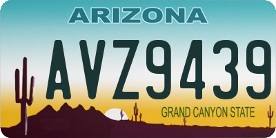 AZ license plate AVZ9439