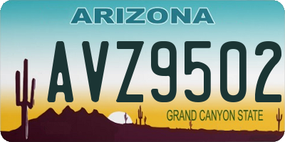 AZ license plate AVZ9502