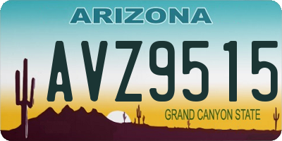 AZ license plate AVZ9515
