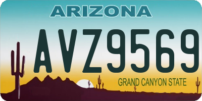 AZ license plate AVZ9569