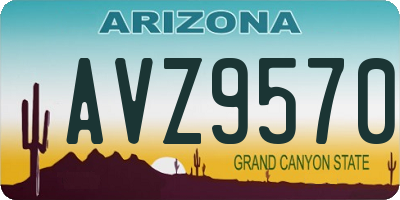 AZ license plate AVZ9570