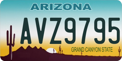 AZ license plate AVZ9795