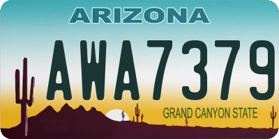 AZ license plate AWA7379