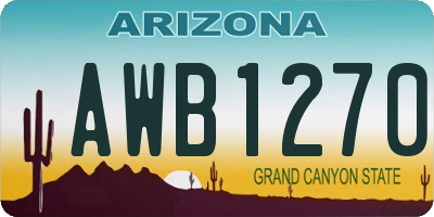 AZ license plate AWB1270