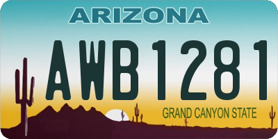 AZ license plate AWB1281