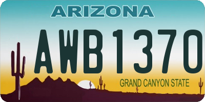 AZ license plate AWB1370