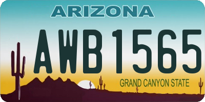 AZ license plate AWB1565