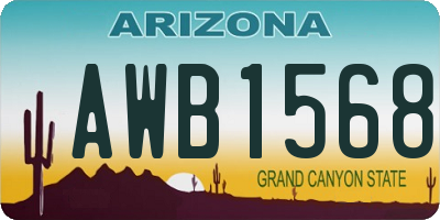 AZ license plate AWB1568
