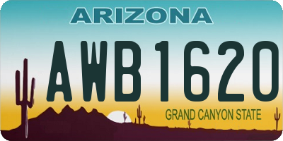 AZ license plate AWB1620