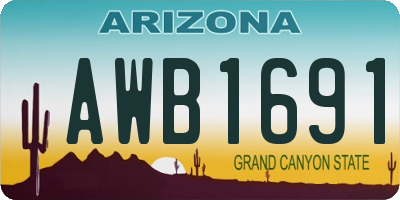 AZ license plate AWB1691