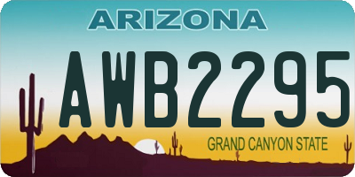 AZ license plate AWB2295