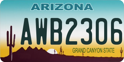 AZ license plate AWB2306