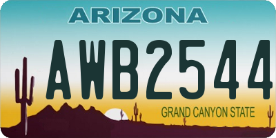 AZ license plate AWB2544