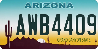 AZ license plate AWB4409