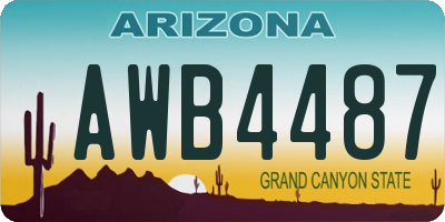 AZ license plate AWB4487