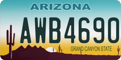 AZ license plate AWB4690