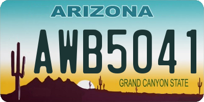 AZ license plate AWB5041