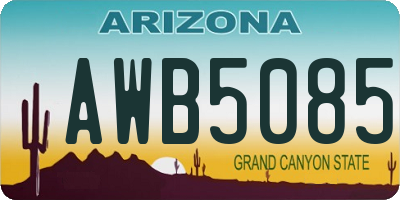 AZ license plate AWB5085