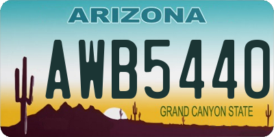 AZ license plate AWB5440