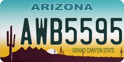 AZ license plate AWB5595
