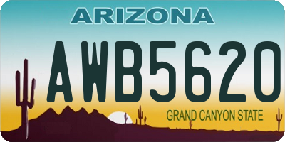 AZ license plate AWB5620