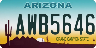 AZ license plate AWB5646