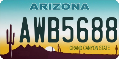 AZ license plate AWB5688