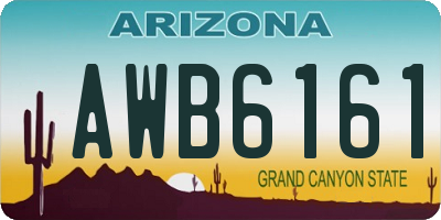 AZ license plate AWB6161