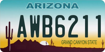 AZ license plate AWB6211