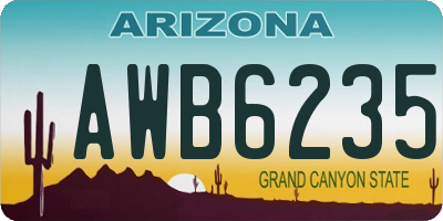 AZ license plate AWB6235