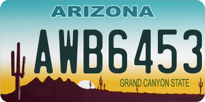 AZ license plate AWB6453