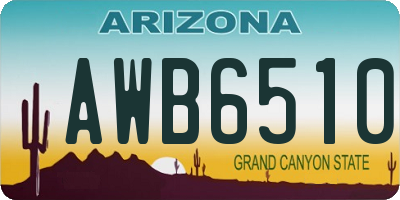 AZ license plate AWB6510