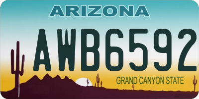 AZ license plate AWB6592