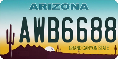 AZ license plate AWB6688
