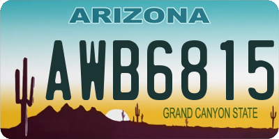 AZ license plate AWB6815