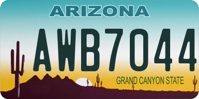 AZ license plate AWB7044